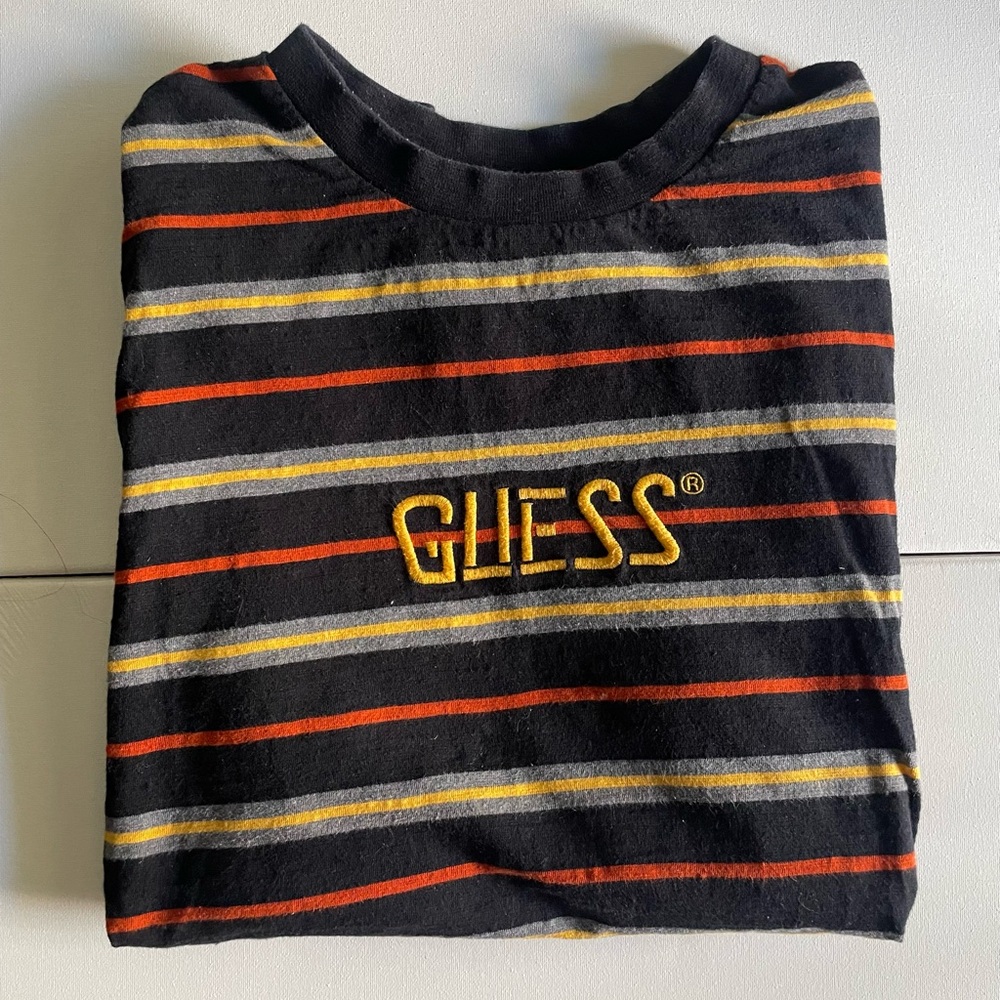 GUESS Originals Multicolor striped long sleeve shirt.